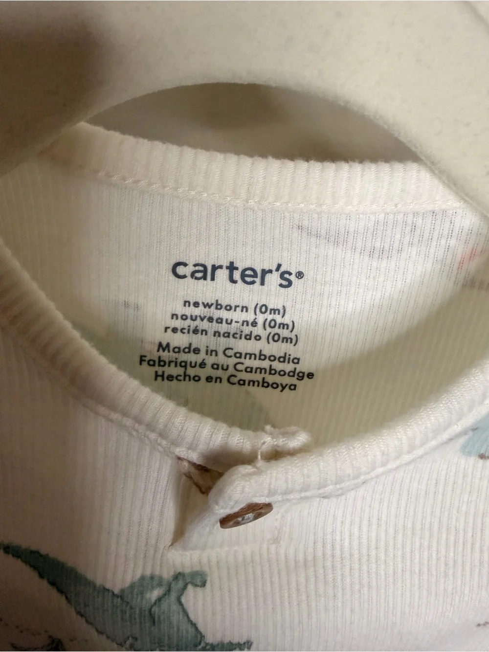 🦖 Carter’s Newborn Dinosaur 2 Piece Bodysuit Pants Set NWOT